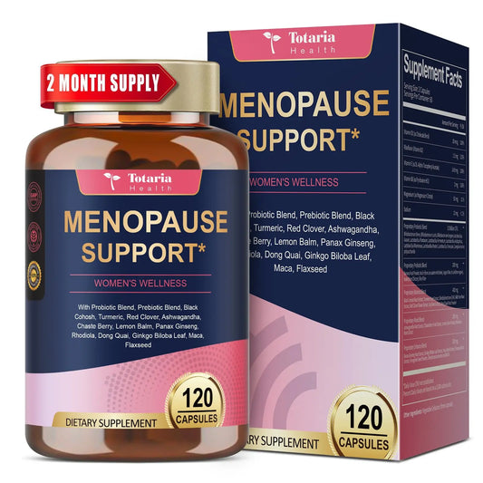 40-in-1 Menopause Supplements for Women, Multibenefit & Complete Black Cohosh for Hot Flashes, Night Sweats & Hormone Balance, w/ Probiotics, DIM, Vitex, Dong Quai, Red Clover and More, 120 Vegan Caps TotariaAU supplements