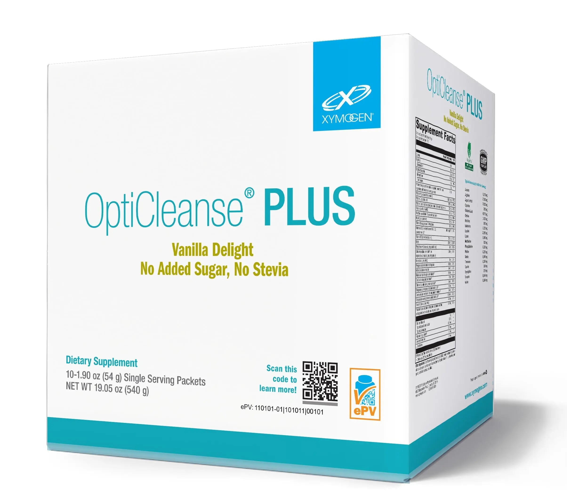XYMOGEN OptiCleanse Plus - Gut Cleanse Powder - B Vitamins, Plant-Based Protein - Gluten-Free, Sugar-Free & Vegan - Vanilla Delight Flavor - 10 Servings XYMOGEN Au supplements