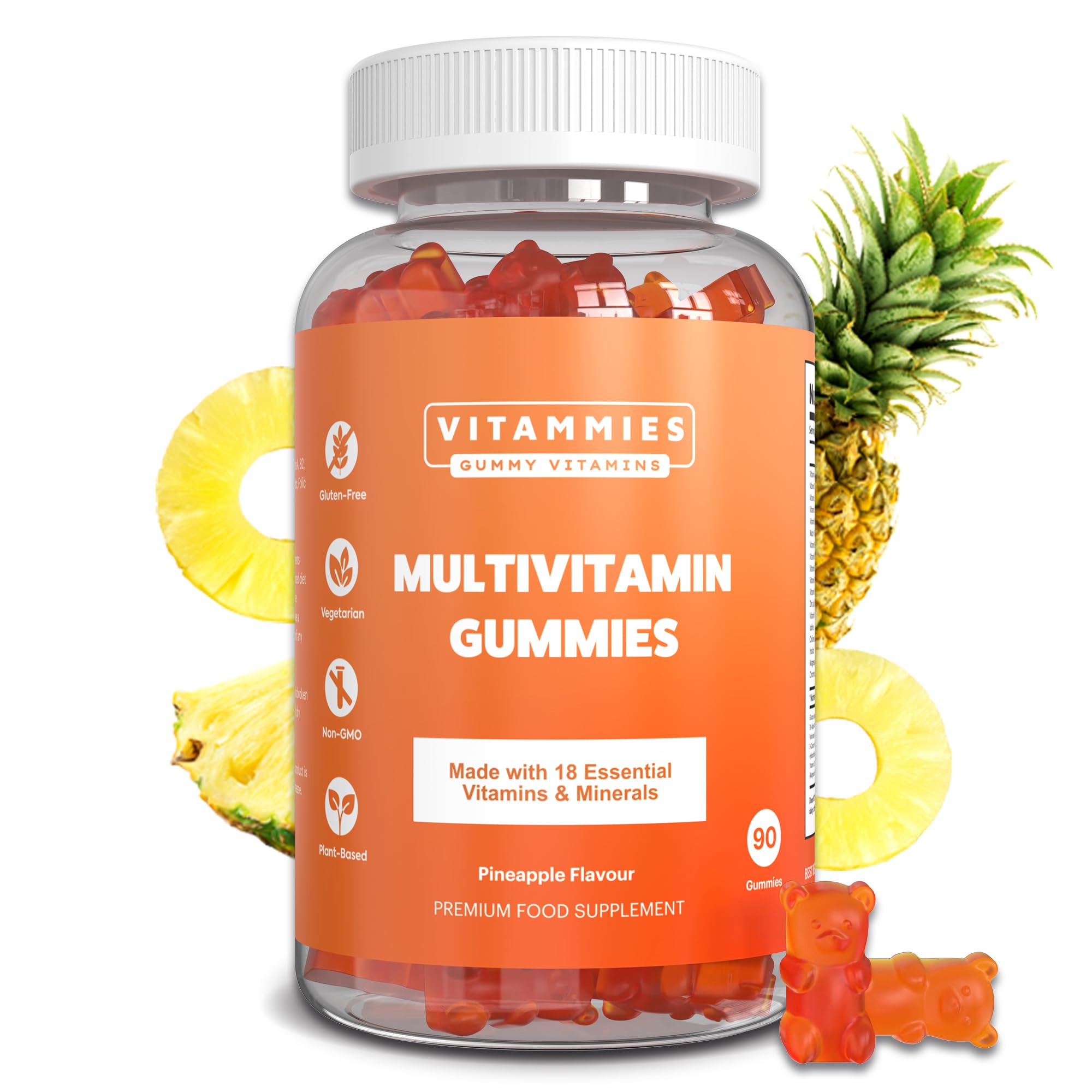 Multivitamin Gummies for Women & Men - 3 Months Supply - 18 Multivitamins & Minerals Vitammies Au supplements
