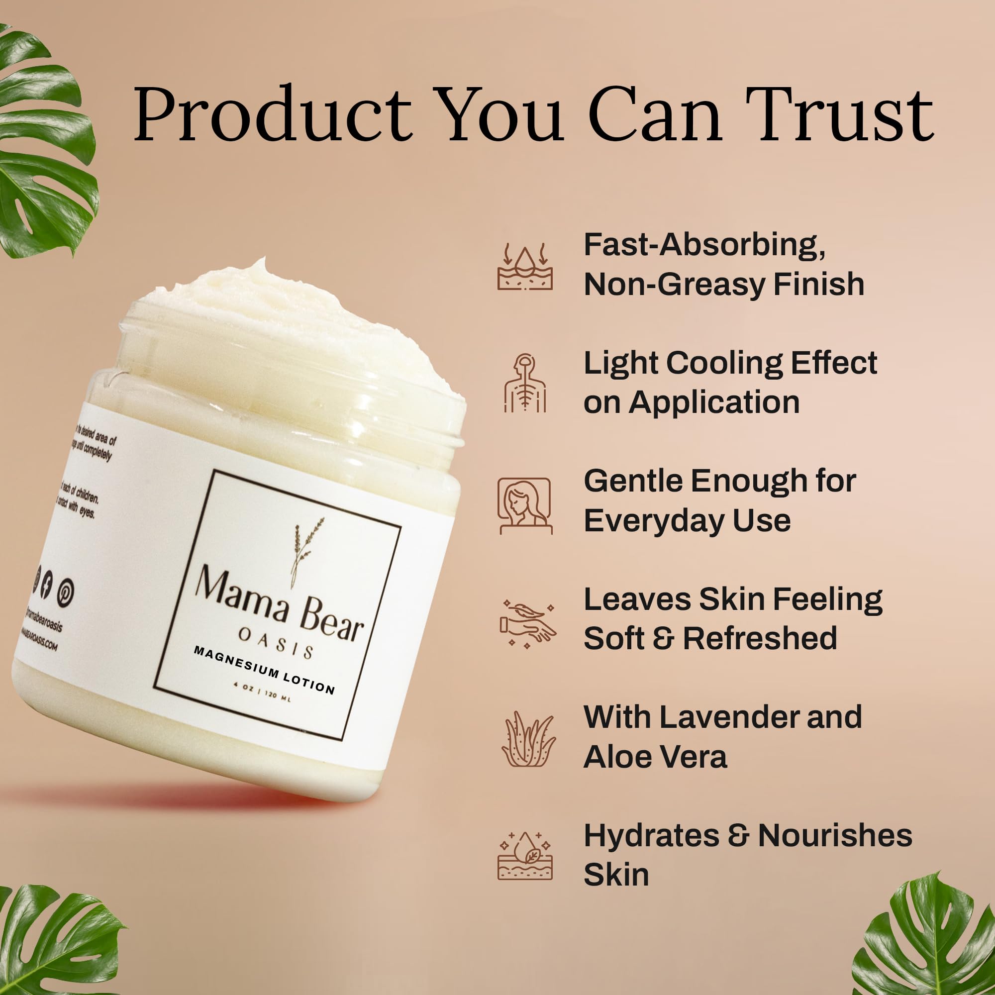 Mama Bear Oasis Lotion - Magnesium Cream - Lavender Magnesium Lotion for Foot, Hands, Legs, Toes Includes Arnica, Vitamin B6, Aloe Vera, MSM (Pack of 2) Mama Bear Oasis Au supplements