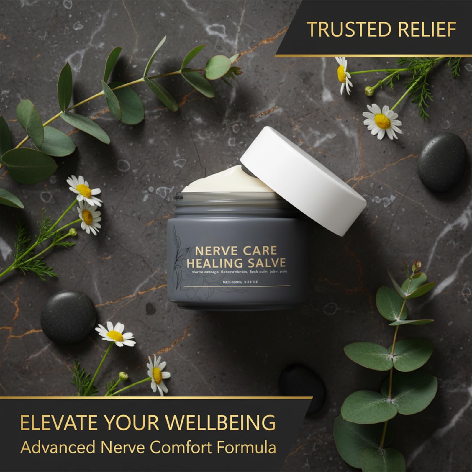 Nerve Care Healing Salve, Professional Neuro-Relief Cream - Use on Feet, Hands, Legs, and Joints to Calm Uncomfortable Sensations, 3.53 oz TACOHO Au supplements