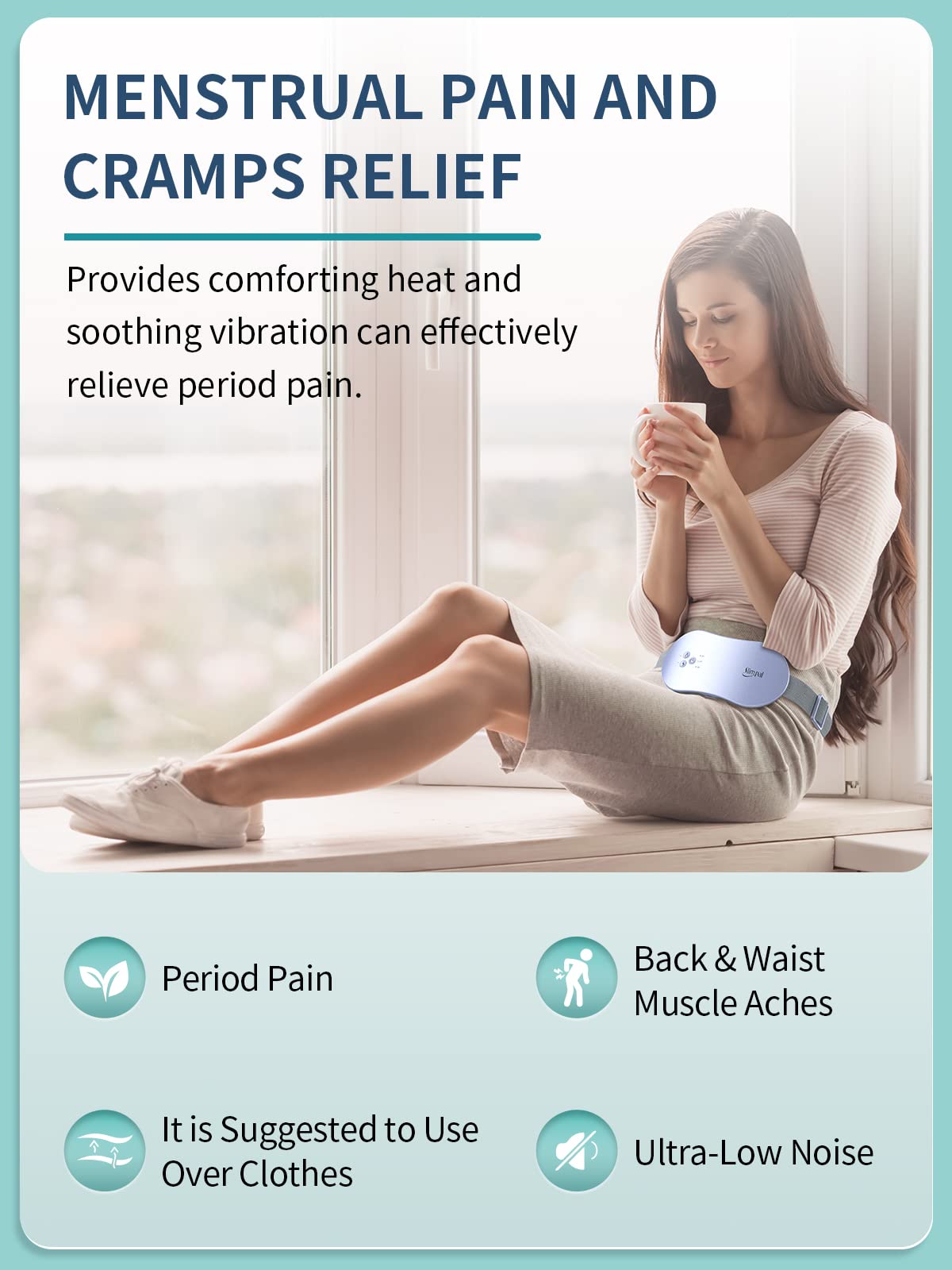 Slimpal Period Heating Pad for Cramps, FSA HSA Eligible Approved, Portable Heat Pad SlimpalUS supplements