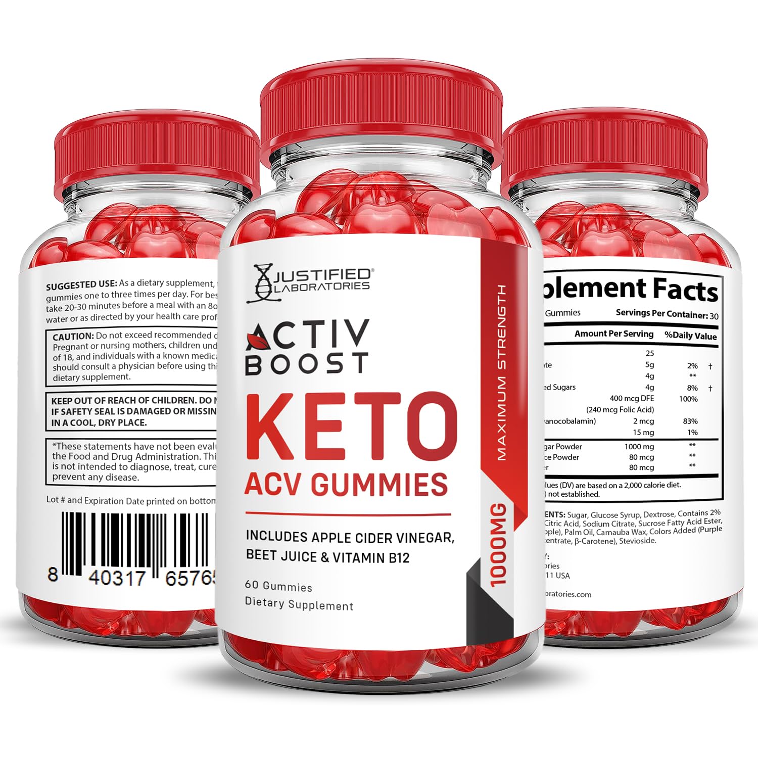 (3 Pack) Activboost Keto ACV Gummies Advanced Formula 1000MG Active Boost Justified Laboratories Au supplements