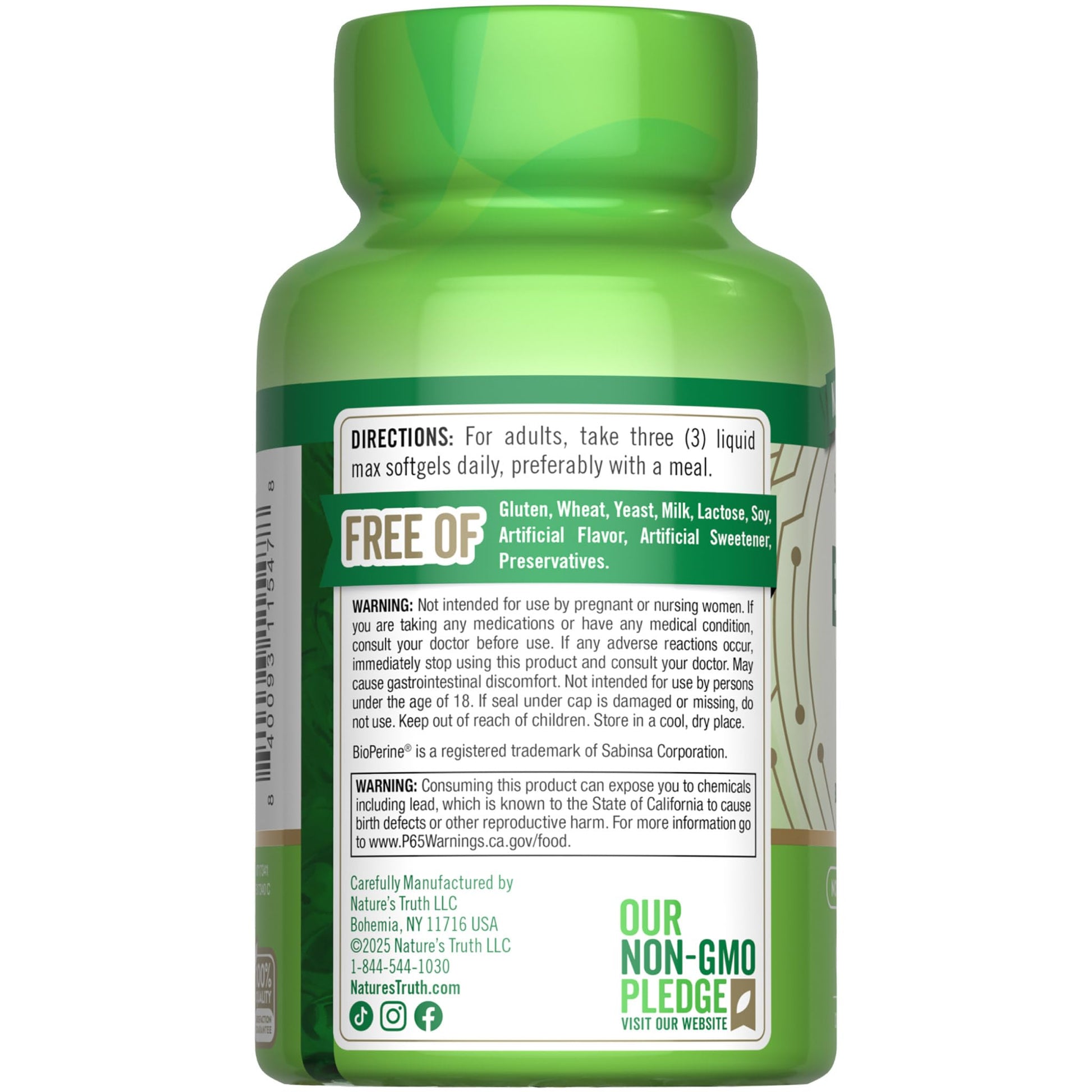 Nature's Truth Brain Up Softgels | 60 Count | with L-Theanine, Bacopa, B-12 & MCT | Non-GMO and Gluten Free Supplement Nature's Truth Au supplements