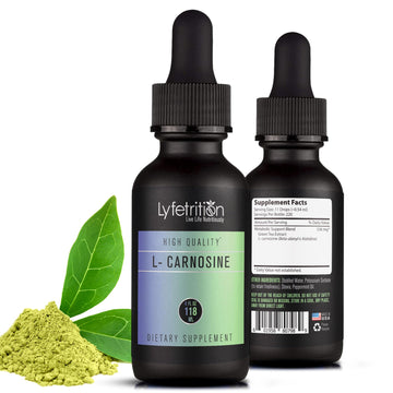 Lyfetrition L-Carnosine Liquid Supplement 118 ml, 4 FL Oz Liquid, 220 Servings, Made in USA, Quick Absorption, Potent Ingredients, Non-GMO Lyfetrition Au supplements
