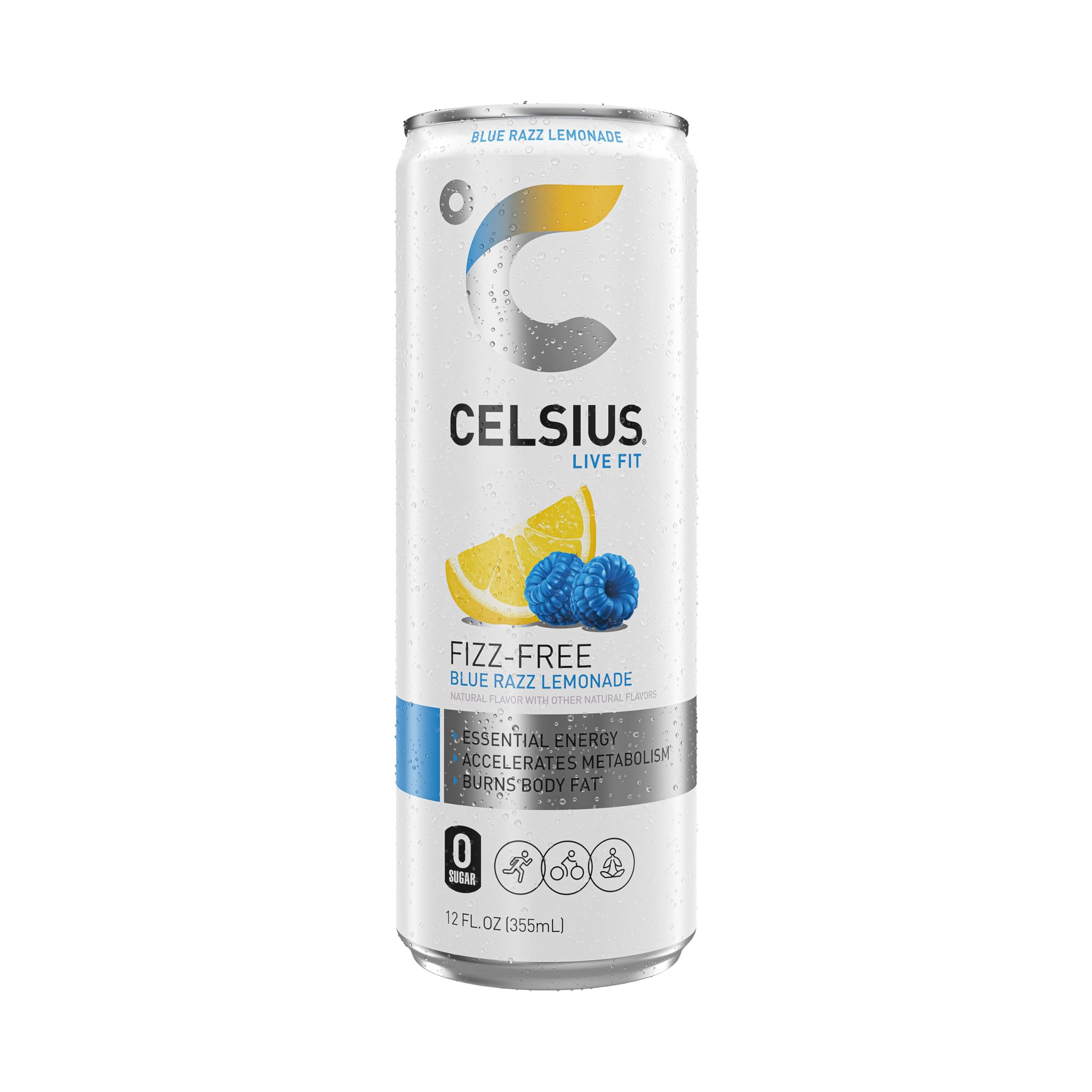 CELSIUS Fizz Free Blue Razz Lemonade, Functional Essential Energy Drink 12 Fl Oz CELSIUS Au supplements