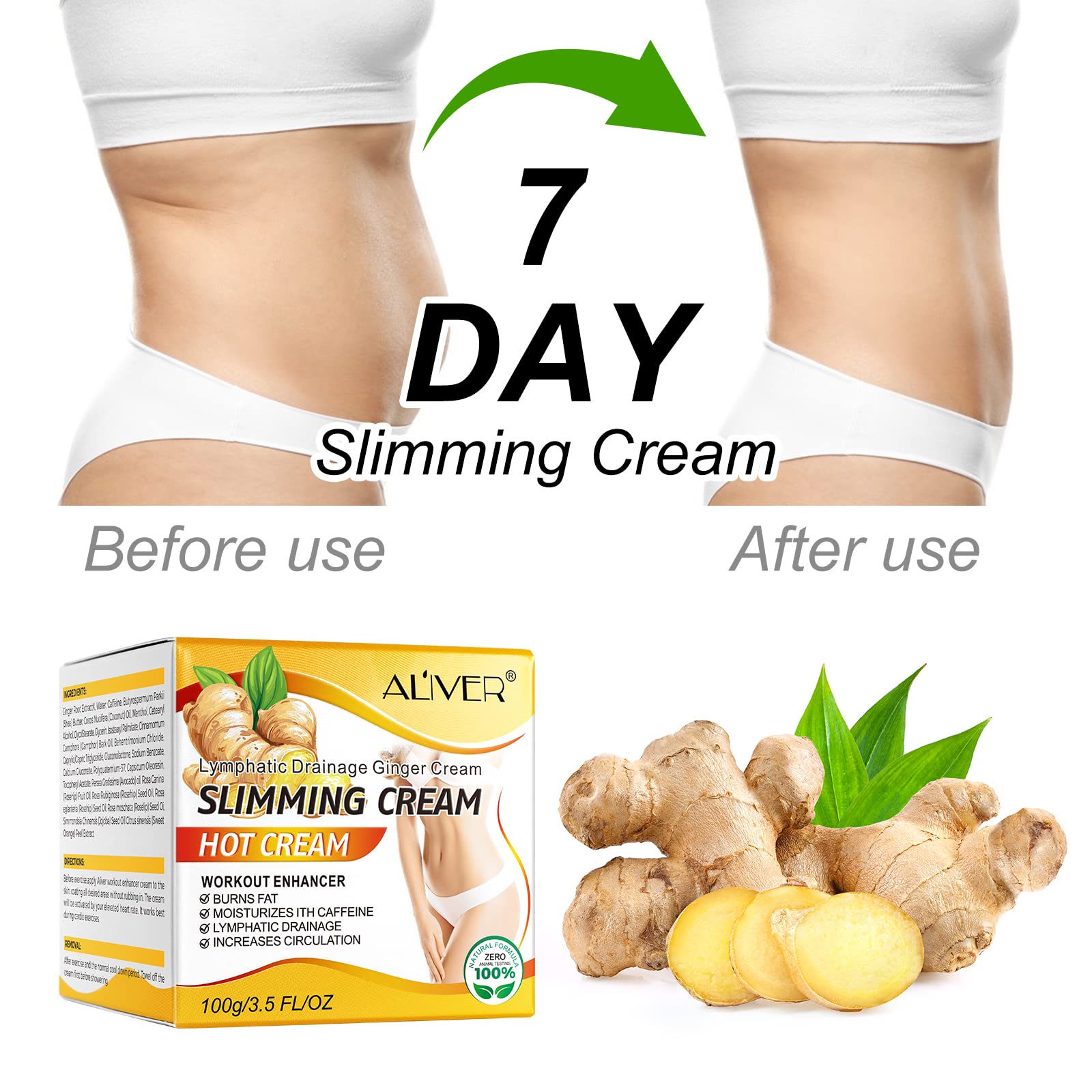 VOGSIG Anti Cellulite Slimming Cream Gel, Hot Cream, Ginger Fat Burning Weight Loss Full VOGSIG Au supplements