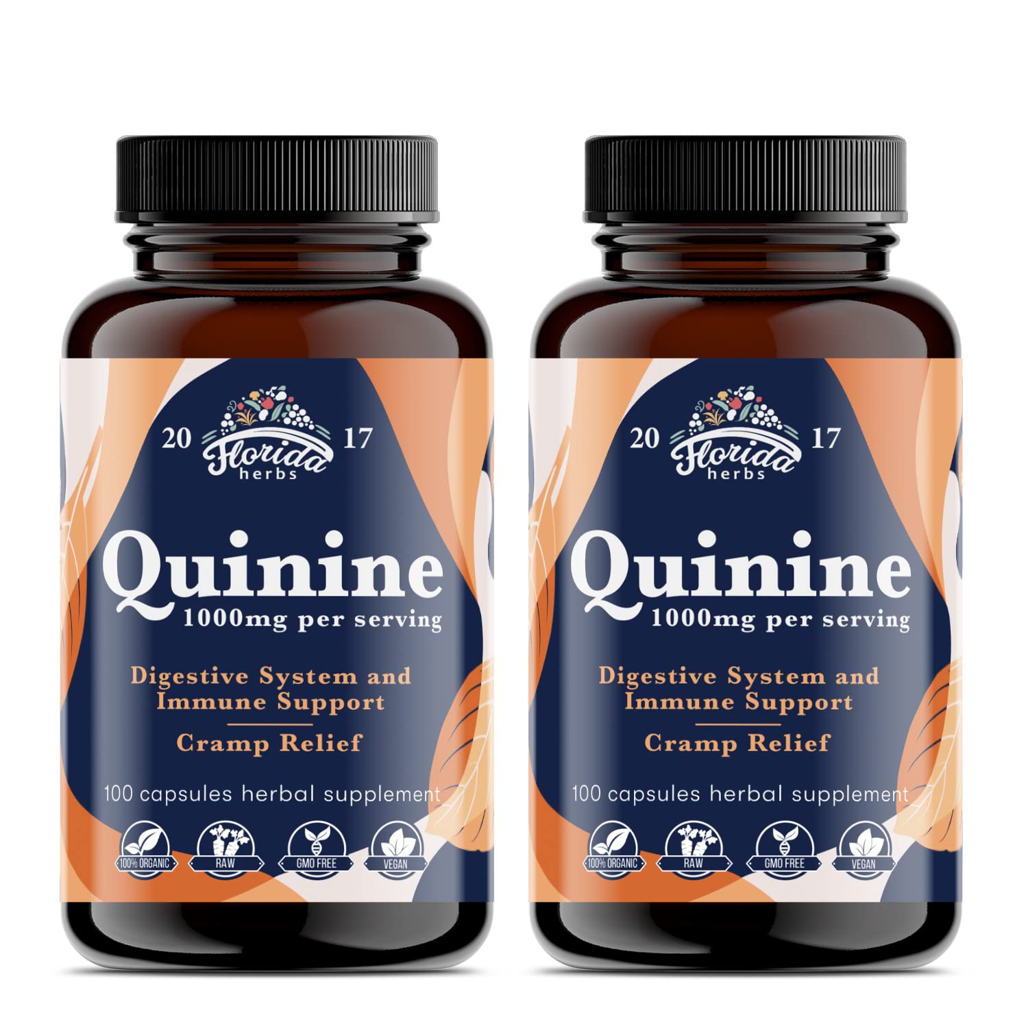 Leg Cramps Support Organic Pills - 1000 mg - Quinine Tablets for Cramp Defense FLORIDA HERBS Au supplements