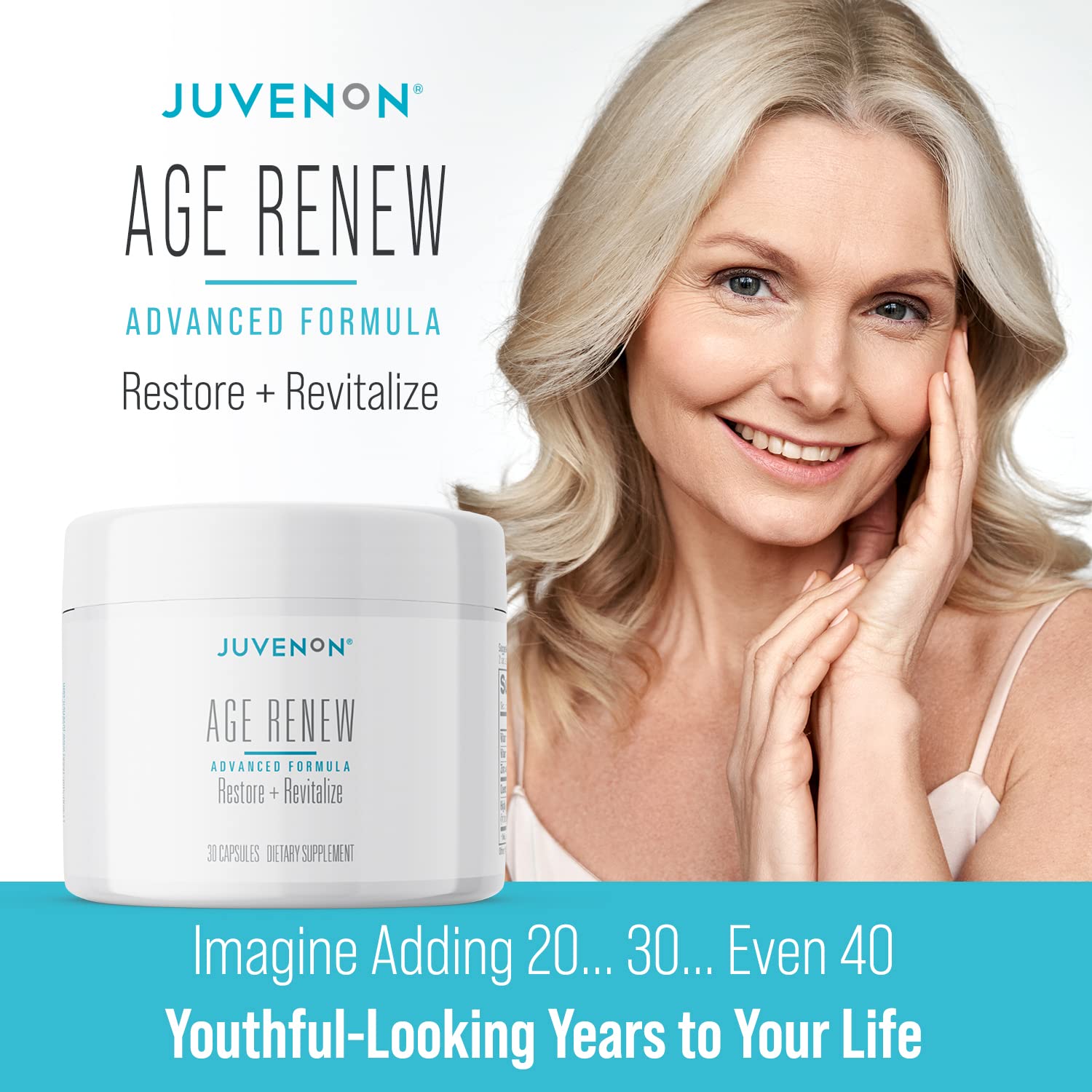 Juvenon AgeRenew Beta Glucan Anti Aging Immunity Support Supplement, Beta Glucan with Zinc Quercetin for Immune Defense Boost Juvenon Au supplements