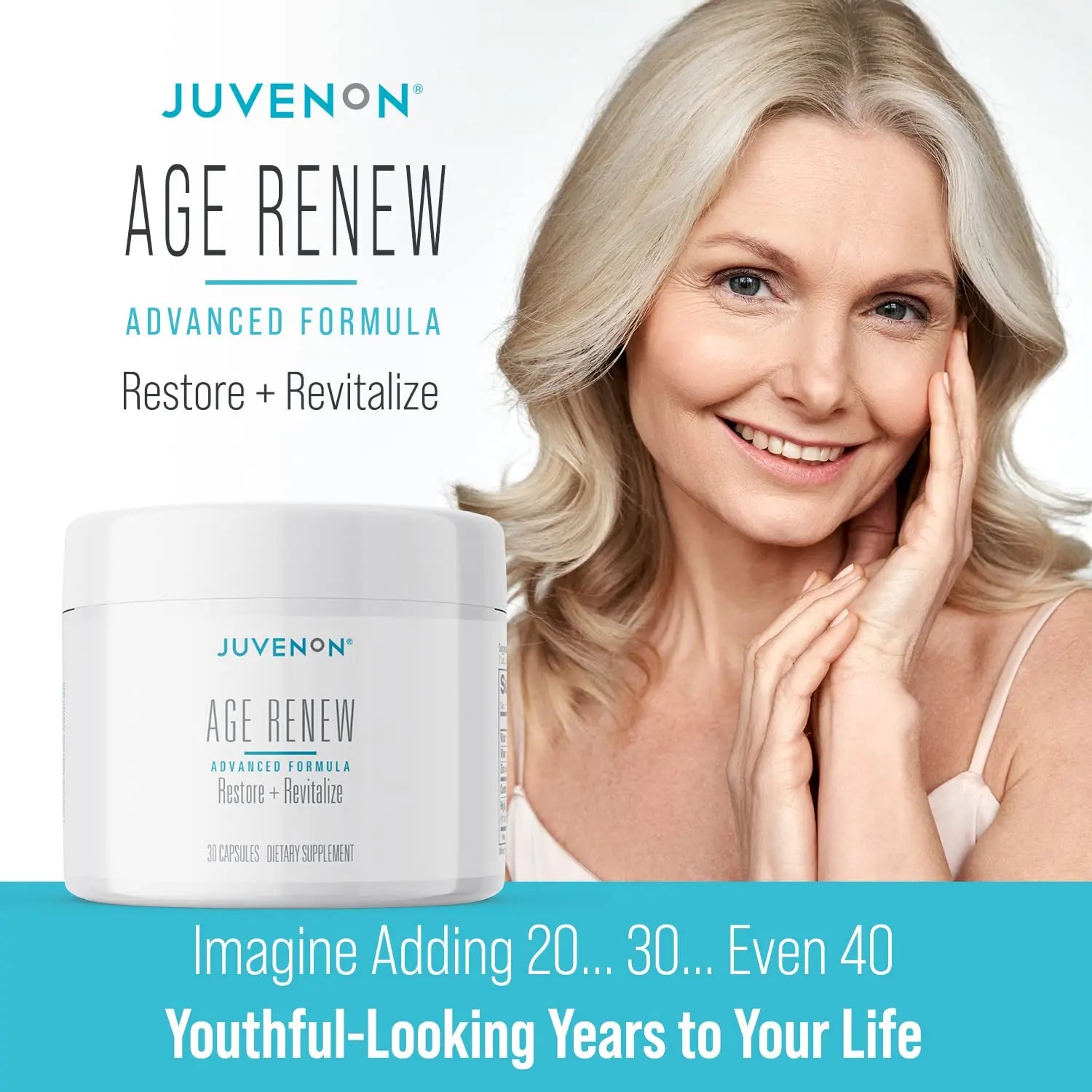 Juvenon AgeRenew Beta Glucan Anti Aging Immunity Support Supplement, Beta Glucan with Zinc Quercetin for Immune Defense Boost Juvenon Au supplements