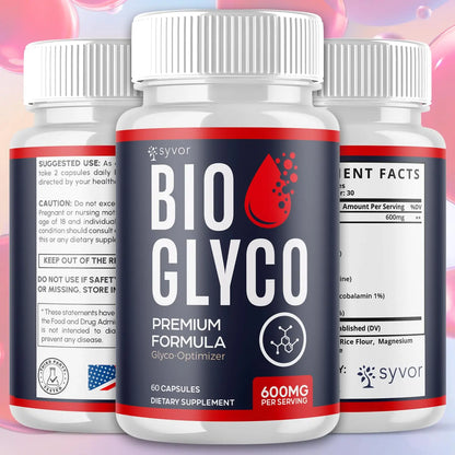 (2 Pack) Bio Glyco Capsules, Official BioGlyco Blood Health Support Pills with All Natural Ingredients, Advanced Blood Optimizer with Maximum Strength Premium Vitamins for Women & Men (120 Capsules) Syvornz supplements