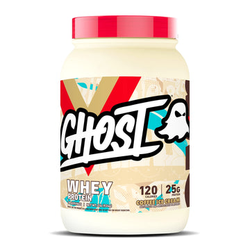 GHOST Whey Protein Powder, Coffee Ice Cream - 2LB Tub, 25G of Protein - Flavored Isolate GHOST Au supplements