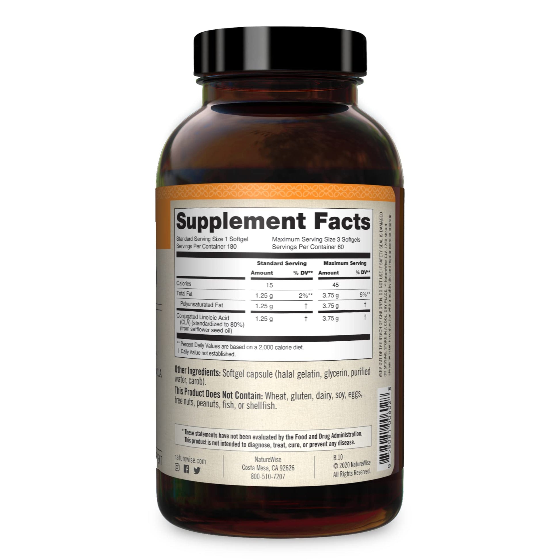 NatureWise CLA 1250 Support Exercise Naturally (2-Month Supply), Support Fitness goals NatureWise Au supplements