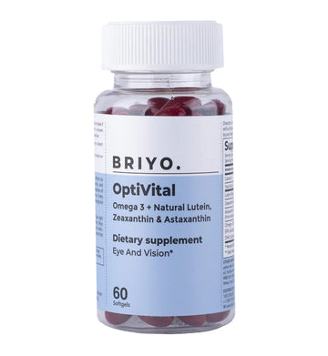 Briyo OptiVital Eye Health Supplement – Lutein, Zeaxanthin, Astaxanthin & Omega-3 from Natural Sources – Supports Vision Briyosis Au supplements
