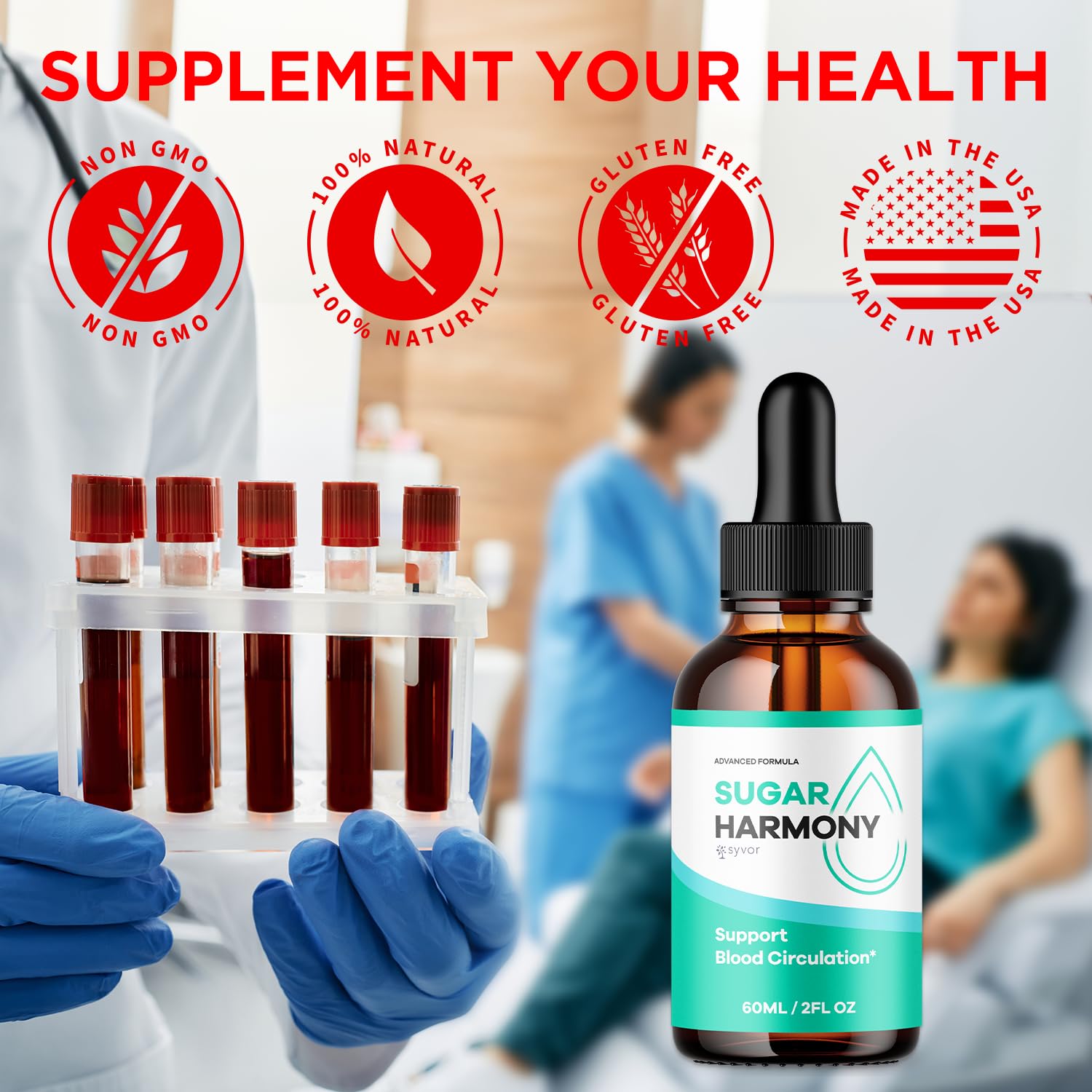(3 Pack) Sugar Harmony Drops, Official SugarHarmony Liquid Drops with All Natural Ingredients, Advanced Formula Support Supplement with Maximum Strength Premium Vitamins for Women & Men (90 Servings) Syvor Au supplements