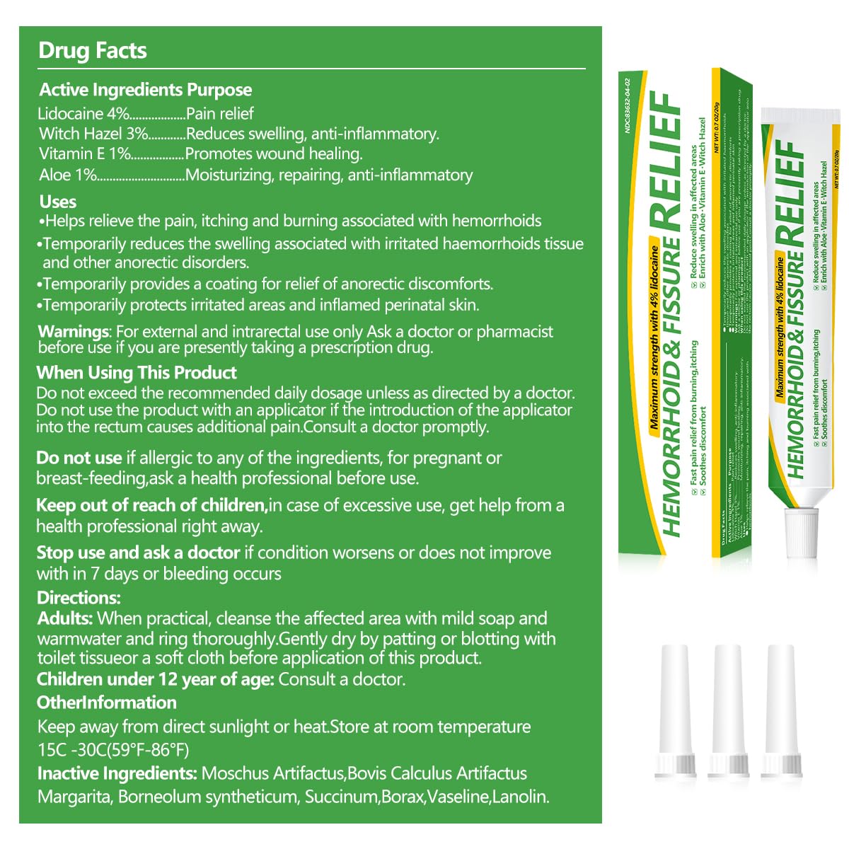 Dr.Goddyik Hemorrhoids and Fissure Relief Cream,Hemorrhoid Ointment for Hemorrhoid Treatment Fast Acting Relief of Pain, Swelling Dr.Goddyik Au supplements