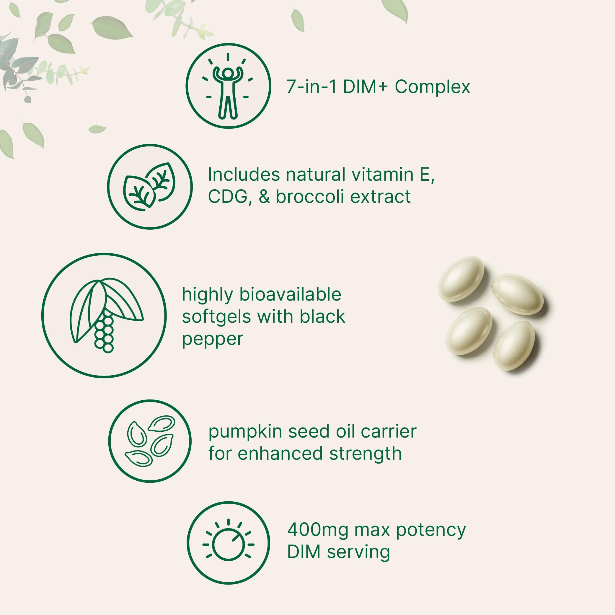 Micro Ingredients DIM+ Supplement 400mg for Men & Women | 240 Softgels with Pumpkin Seed Oil | Highly Bioavailable 7-in-1 Complex with Vitamin E, CDG, Broccoli & Black Pepper Extract Micro Ingredients Au supplements