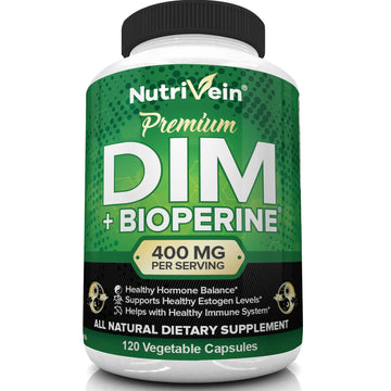 Nutrivein DIM Supplement 400mg Diindolylmethane Plus Bioperine - Maintain Hormone Nutrivein Au supplements