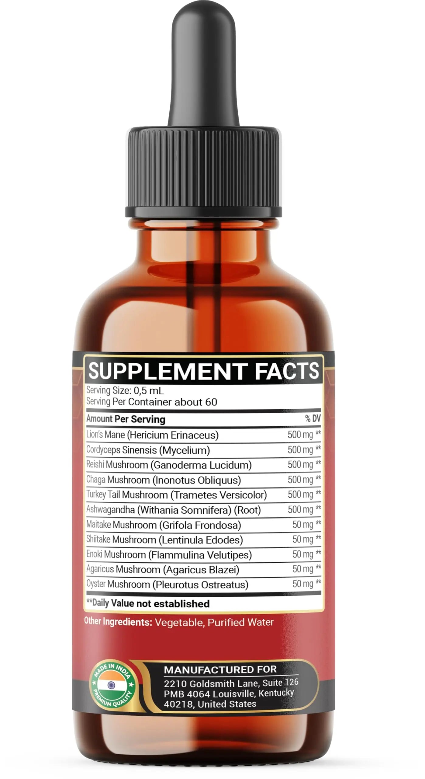 Penhoment 6in1 Sea Moss Drops with Black Seed Oil Irish Seamoss, Ashwagandha, Burdock Root & Bladderwrack - 1FL Oz - 30 Day Supply Penhoment Au supplements