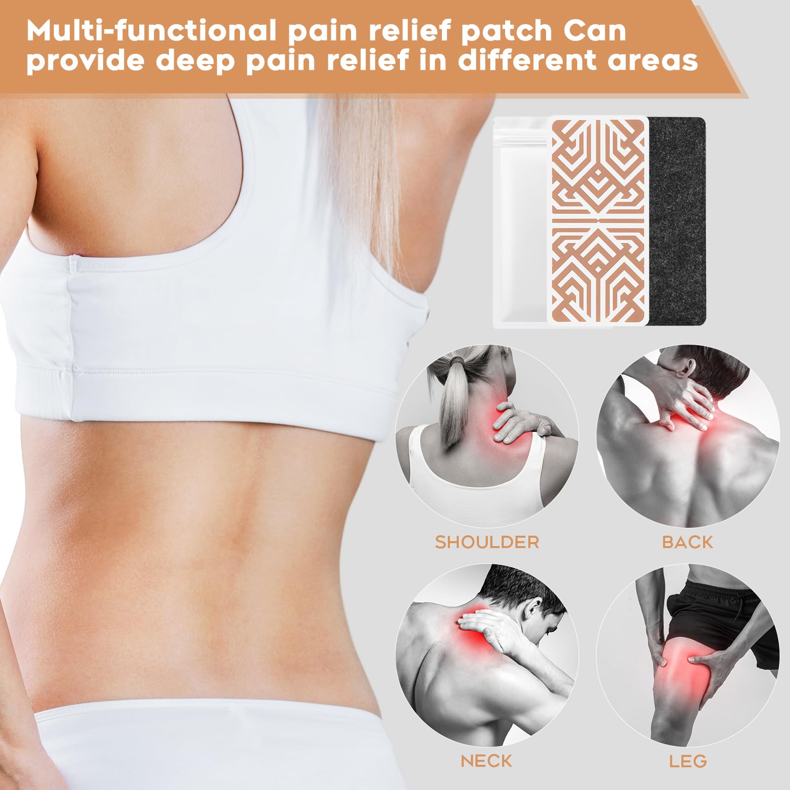 XAYIUIYAX Menthol Pain Patches, Cooling Pain Relief for Sore Muscle Relief - Includes 3 Adhesives, 1 Patch & 1 Carry Case - Relief Back, Shoulder & More - 3.03" × 6.30" - 0327 XAYIUIYAX Au supplements