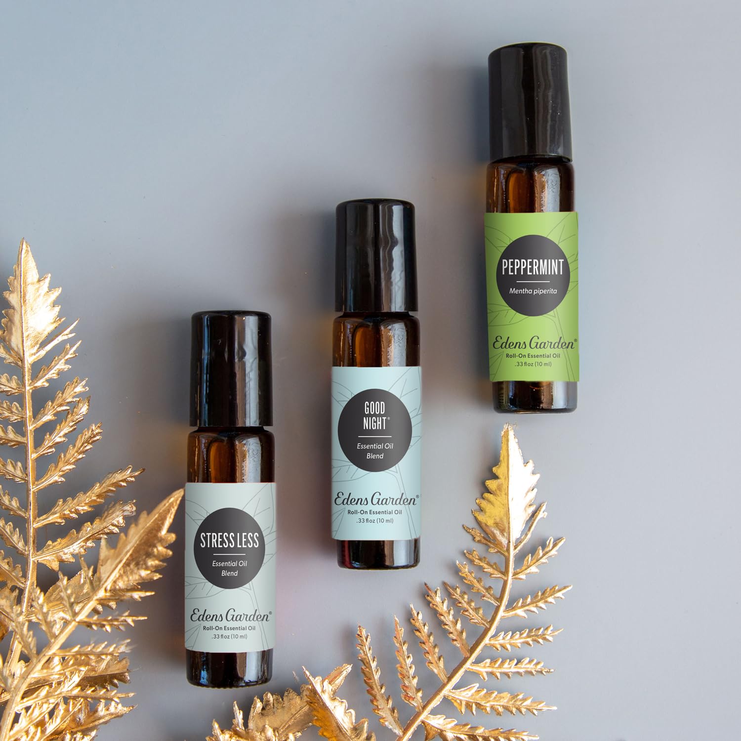 Edens Garden Essential Oil Roll-On Set (Good Night, Peppermint, Stress Less)- Aromatherapy Roller Edens Garden Au supplements