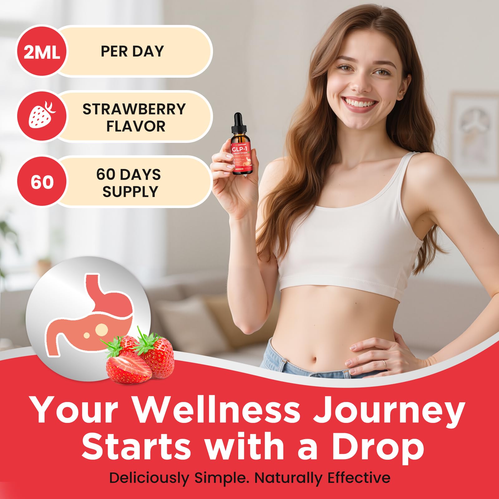 2 Pack GLP-1 Supplement, 16-in-1 GLP-1 Liquid Drops with Berberine, Ceylon Cinnamon, Green Tea, Chromium & Resveratrol, Naturally GLP 1 Support for Metabolism, Gut Digestion, Stawberry Flavor, 4 Fl Oz GZ HAOYUAN Au supplements
