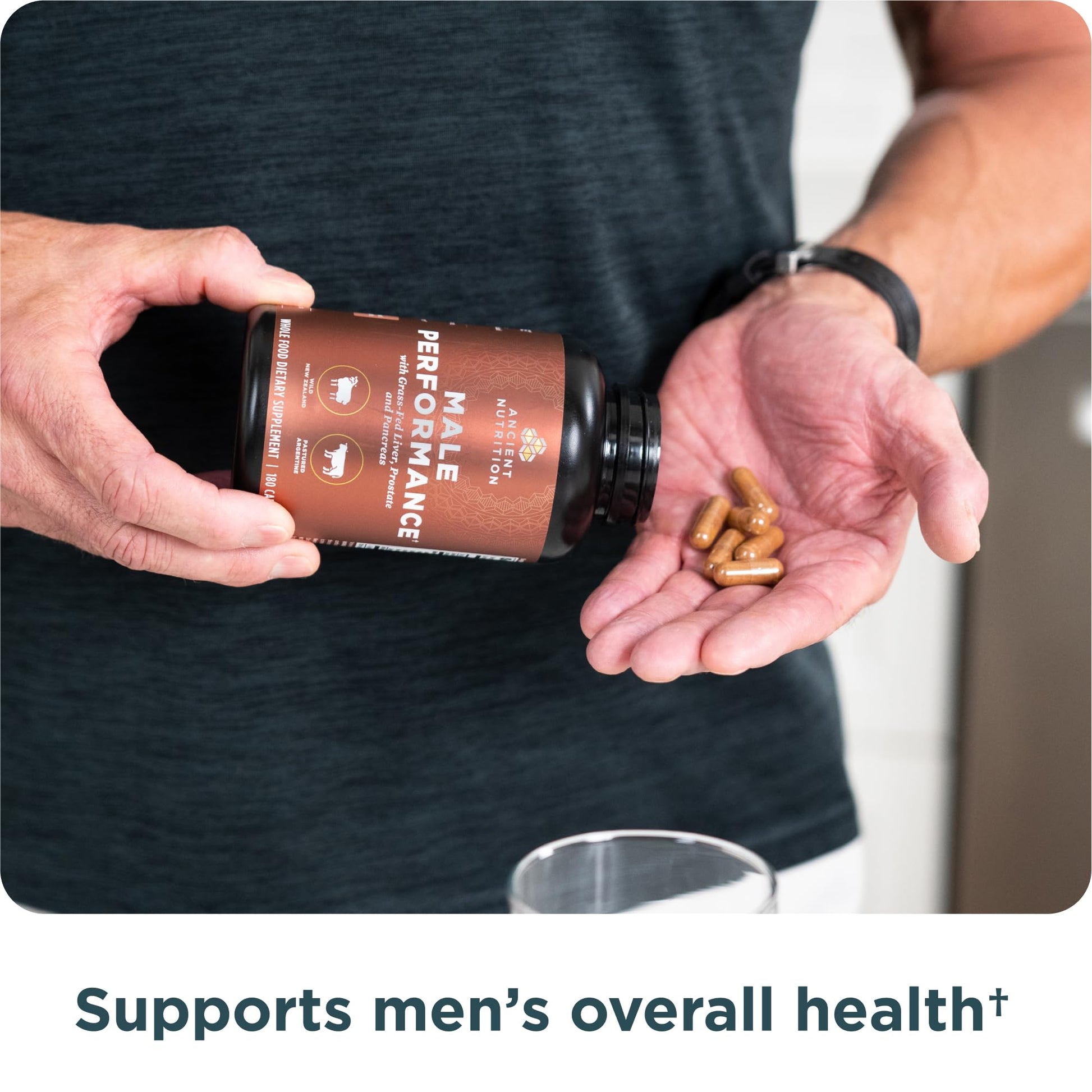 Ancient Nutrition Organ Supplements for Men, Grass-Fed and Wild Organ Complex Capsules, Liver, Prostate, Pancreas Supports Male Performance, Healthy Aging, 180 Ct Ancient Nutrition Au supplements