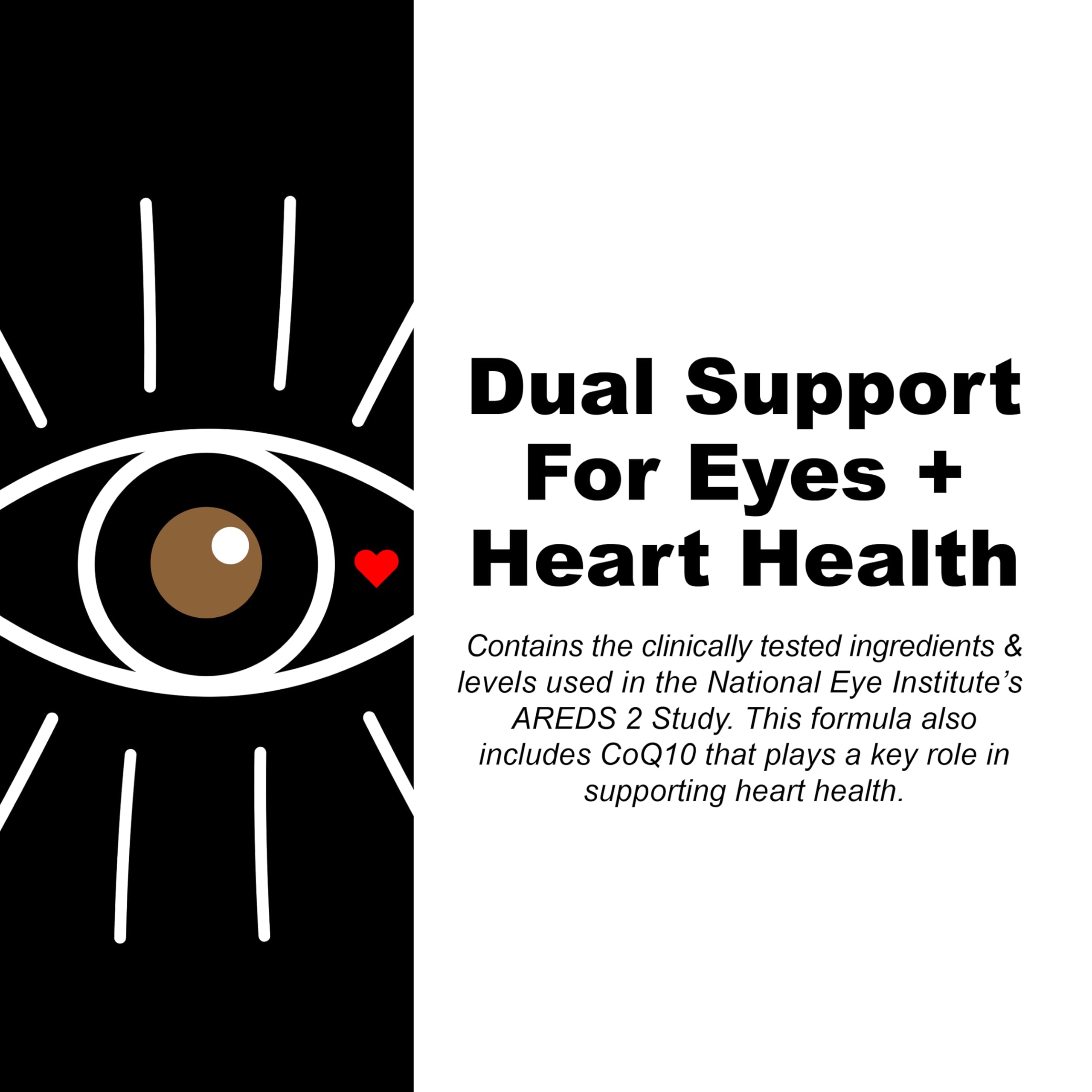 Generic4ME AREDS 2 SoftGels, 100 mg CoQ10 for Heart Health, 500 mg Vitamin C, 400 IU Vitamin E, 10 mg Lutein, 2 mg Zeaxanthin, 80 mg Zinc, 2 mg Copper - Supports Eye Health - 100 Mini SoftGels Generic4ME Au supplements