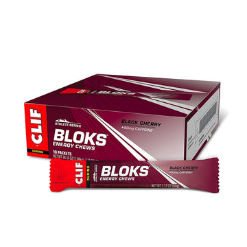 CLIF BLOKS - Black Cherry Flavor with Caffeine - Energy Chews - Non-GMO Clif Bar Au supplements
