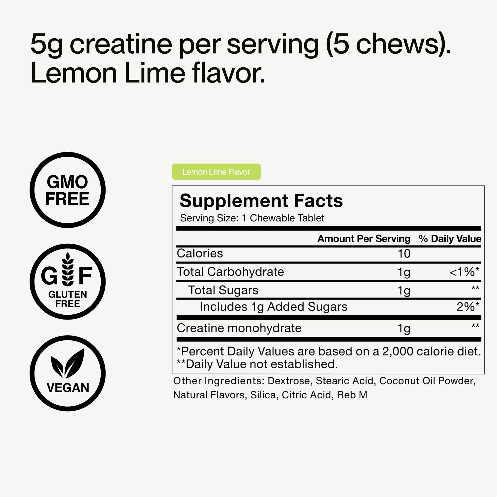 Momentous Creatine Chews - Creatine Monohydrate - Supports Strength, Lean Muscle, & Recovery for Men & Women - NSF Certified for Sport - 150 Chewable Tablets - Lemon Lime Momentous Au supplements