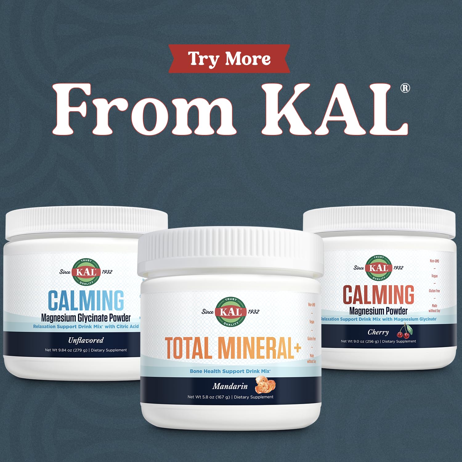 KAL Total Mineral+ Powder - Total Complex - Magnesium Glycinate, Zinc, Calcium and More - Bone Health & Whole Body Support Supplement - Vegan, Non-GMO, Gluten-Free 60-Day Guarantee - 30 Servings KAL Au supplements