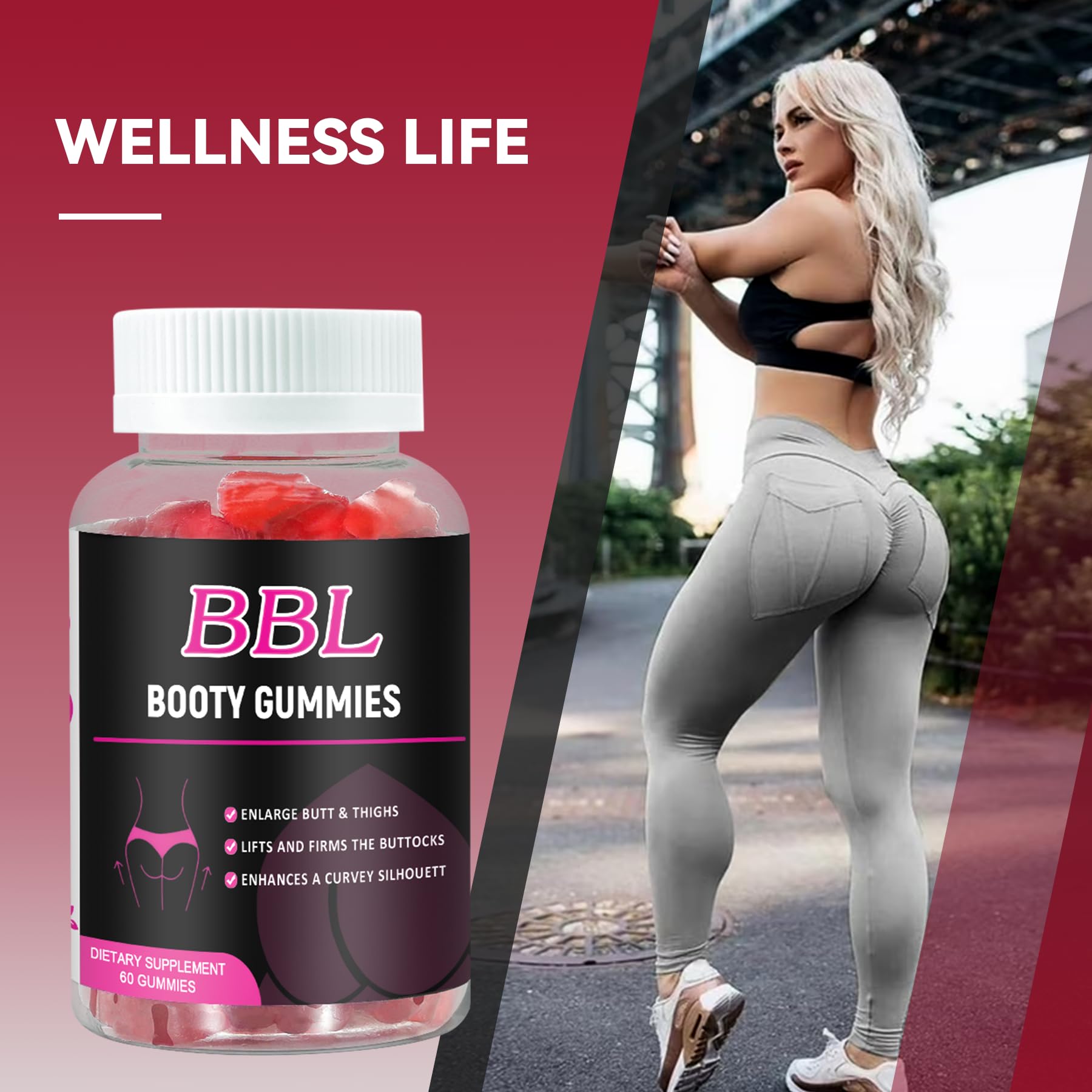 Aromlife BBL Gummies for Women, 60 Count Bear Shape Booty Gummies with Herbal Ingredients, BBL Vitamin Gummy with Fenugreek, Asian Ginseng, Motherwort, Saw Palmetto, Anise Seed & Vitamin C Aromlife Au supplements