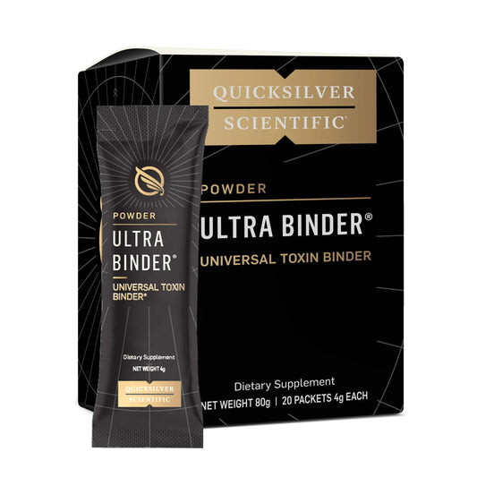 Quicksilver Scientific Ultra Binder Stick Packets - Multi Binder with Bentonite Clay Powder, Zeolite Detox & Charcoal - Supplement for Gut Support & The Body's Toxin Removal Process (20 Sticks) Quicksilver ScientificAU supplements