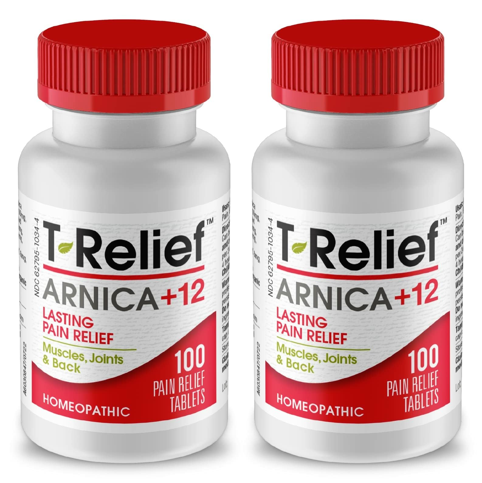 MediNatura T-Relief Pain - Arnica Medication for Naturally Soothing Body Aches - Supports Muscle, Joint & Back Relief - Chewable Tablets - Plant-Based Tablets - Non-Addictive - 100 Count - 2 Pack MediNatura Au supplements