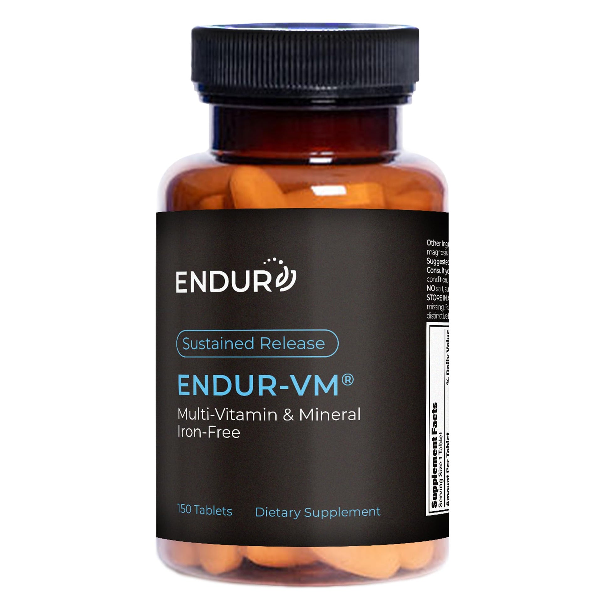 ENDUR-VM - Multivitamin Vitamin A, C, D, E, B12 & Zinc (Without Iron) SR (Sustained Release) 22 Essential Nutrients to Support Overall Wellness for Men & Postmenopausal Women - 150 Tablets Endurance Products Au supplements