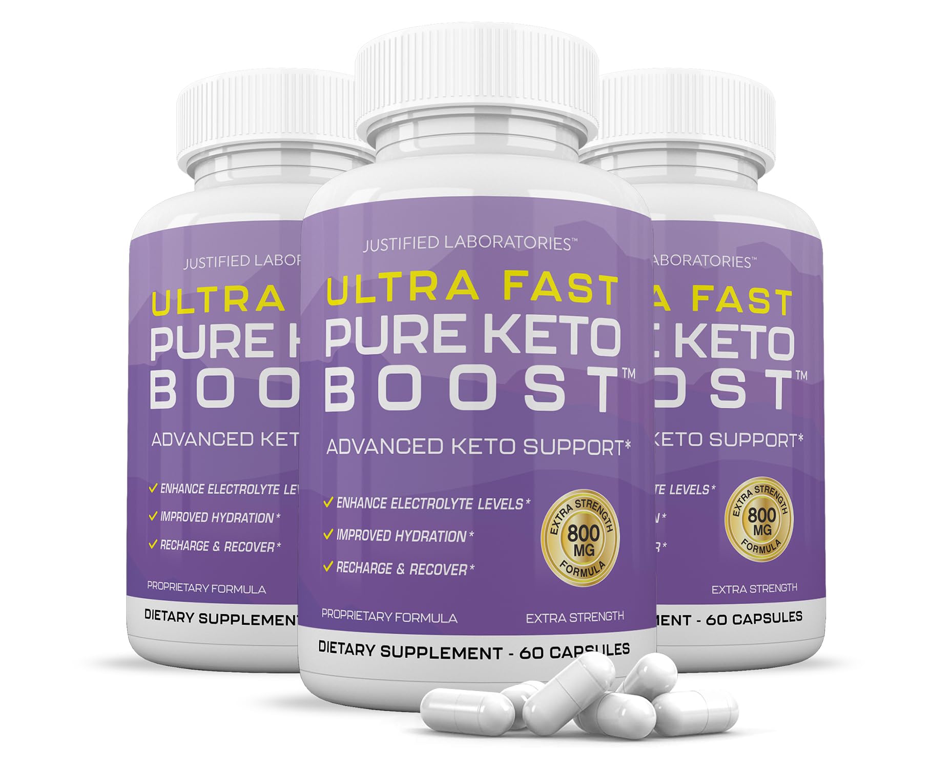 (5 Pack) Ultra Fast Pure Keto Boost Pills 1275MG New & Improved Formula Contains Apple Justified Laboratories Au supplements