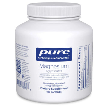 Pure Encapsulations Magnesium (Glycinate) - Supplement to Support Stress Relief, Sleep, Heart Health, Nerves, Muscles, and Metabolism* - with Magnesium Glycinate - 180 Capsules Pure Encapsulations Au supplements