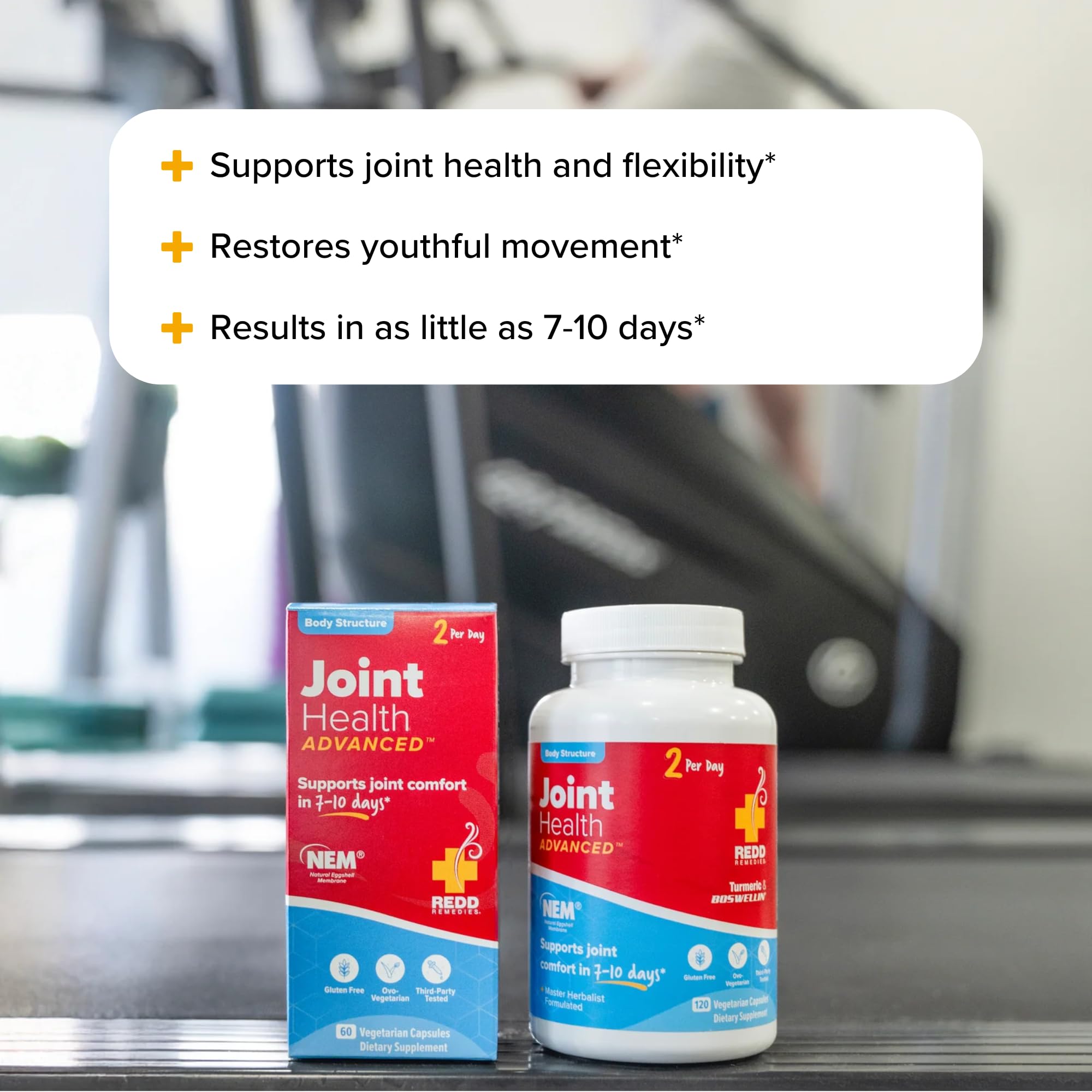 Redd Remedies, Joint Health Advanced, Helps Strengthen Connective Tissue and Cartilage, Fast-Acting Comfort with Boswellia Serrata and Turmeric, 120 Vegetarian Capsules Redd Remedies Au supplements