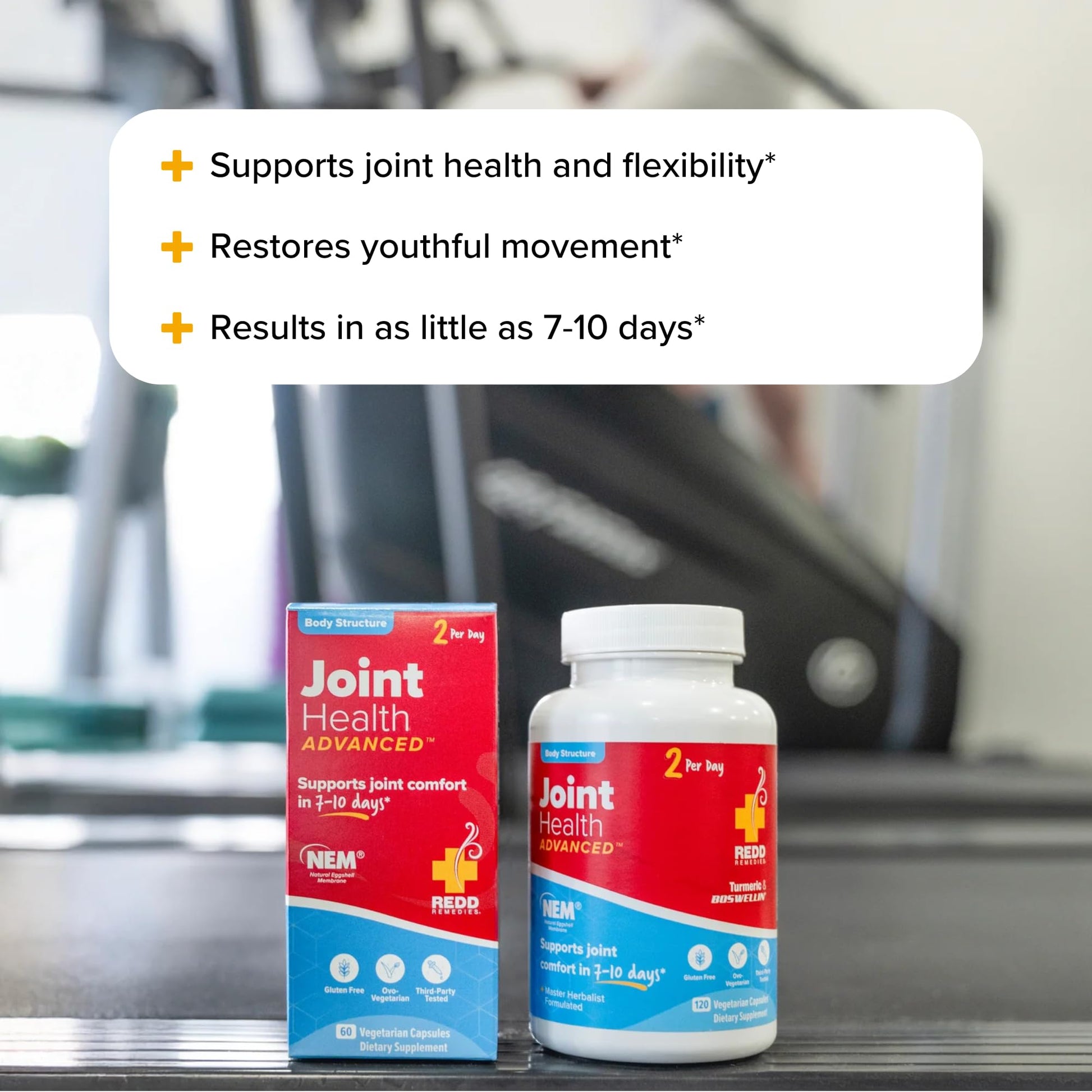 Redd Remedies, Joint Health Advanced, Helps Strengthen Connective Tissue and Cartilage, Fast-Acting Comfort with Boswellia Serrata and Turmeric, 60 Vegetarian Capsules Redd Remedies Au supplements