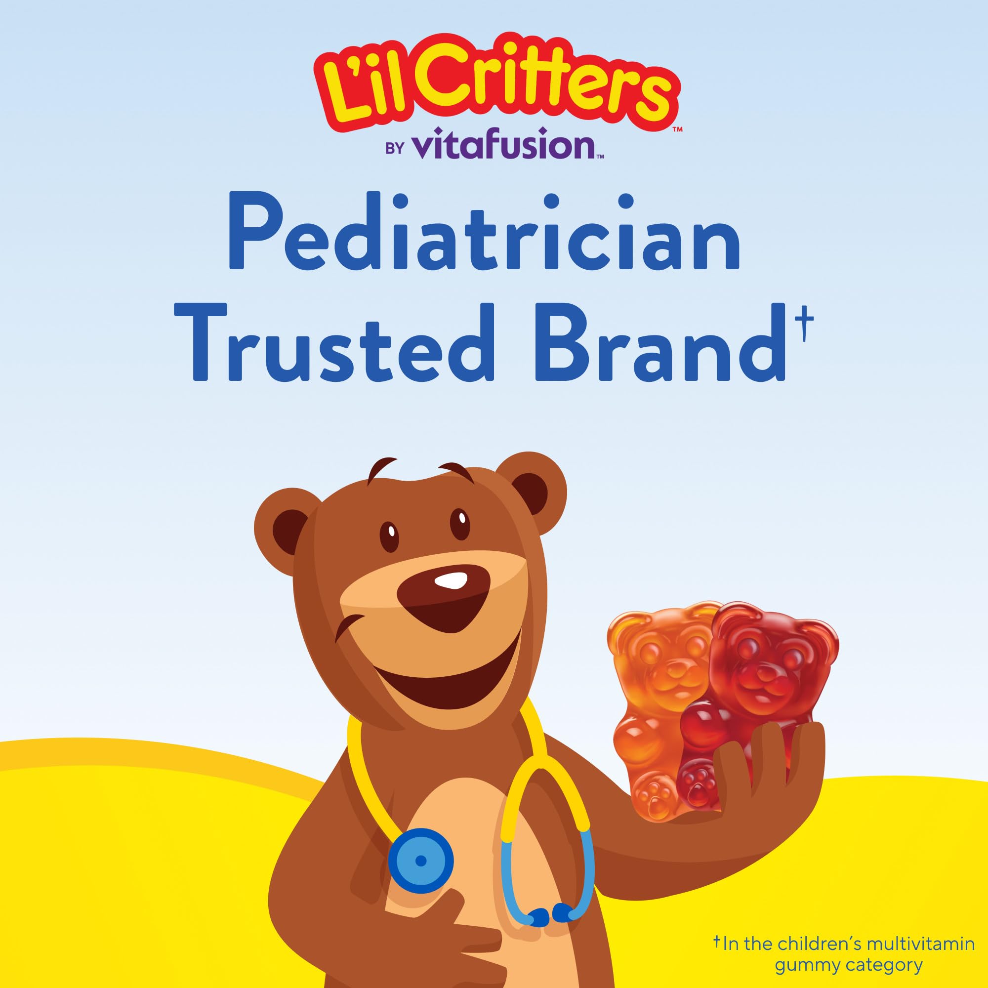 L'il Critters Gummy Vites Daily Kids Multivitamins Assorted Fruit Flavors for Ages 2+ Toddlers & Kids, Gummy Vitamin with Vitamin C and D Lil Critters Au supplements