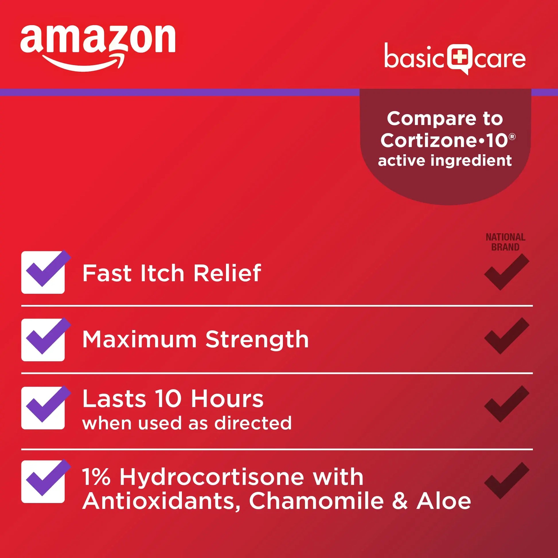 Amazon Basic Care Maximum Strength Anti-Itch Cream, Hydrocortisone 1 Percent Intensive Healing Formula, 1 ounce (Pack of 1) Amazon Basic Care Au supplements
