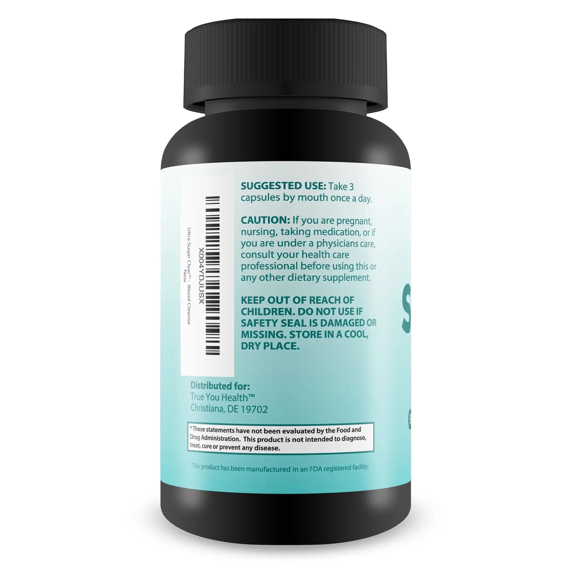 Ultra Sugar Clear - Our Best Blood Cleanse Detox Supplement - Bloodflow Support Supplement - Healthy Circulation Support Supplement - Sugar Balance Supplement - Sugar Health Blood Cleansing Formula True You Health Au supplements