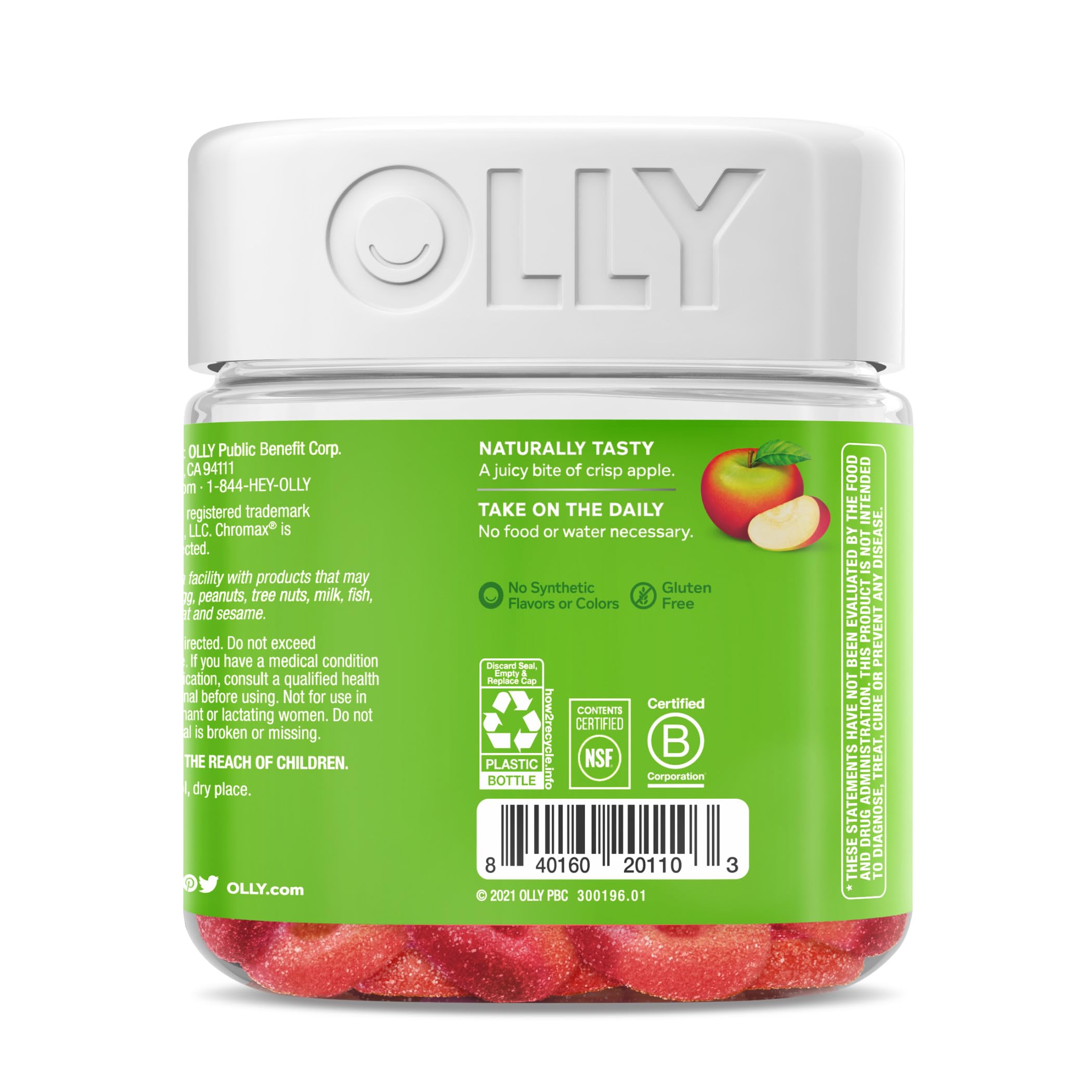 OLLY Metabolism Gummy Rings, Apple Cider Vinegar, Vitamin B12, Chromium, Energy OLLY Au supplements
