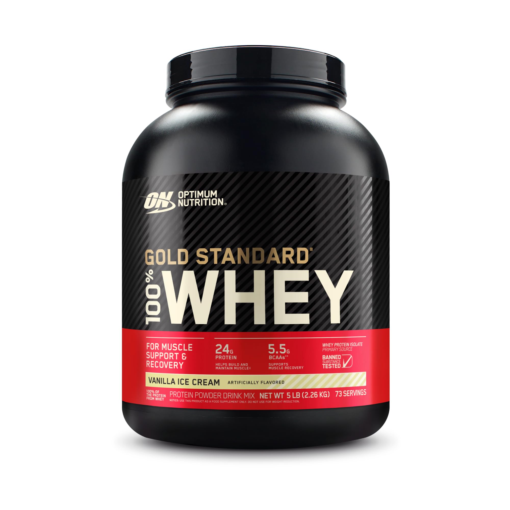 Optimum Nutrition Gold Standard 100% Whey Protein Powder, Vanilla Ice Cream & Microniz Optimum Nutrition Au supplements
