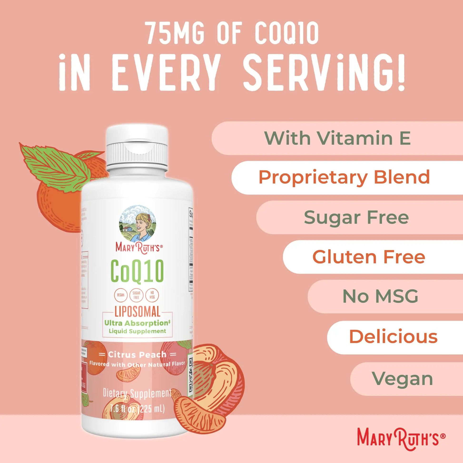MaryRuth Organics Liquid Vitamin | Coenzyme Q10 Heart Health for Mitochondrial Support and Immune System | Vegan Non-GMO | 7.6 Fl Oz | 45 Servings MARYRUTH'S Au supplements