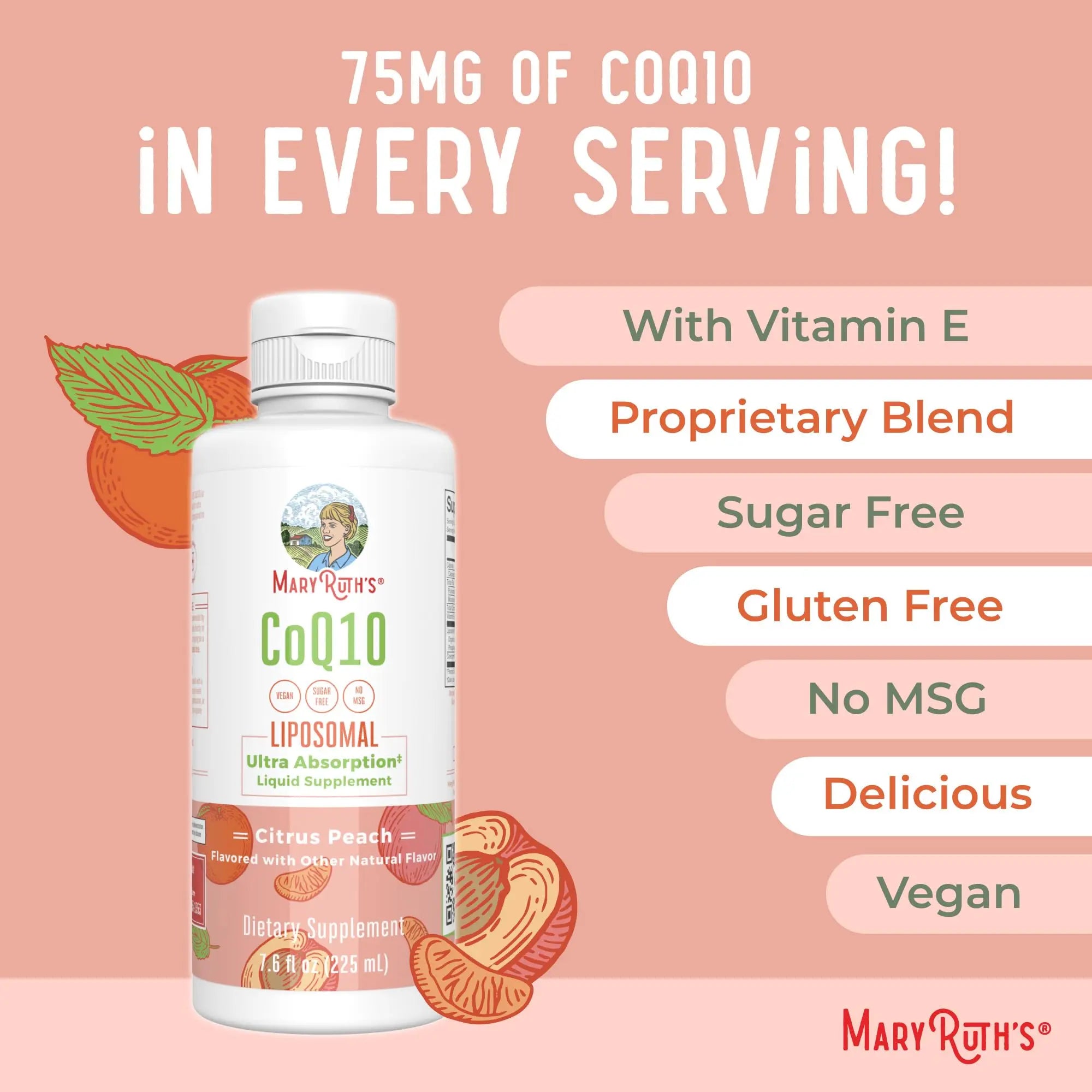 MaryRuth Organics Liquid Vitamin | Coenzyme Q10 Heart Health for Mitochondrial Support and Immune System | Vegan Non-GMO | 7.6 Fl Oz | 45 Servings MARYRUTH'S Au supplements