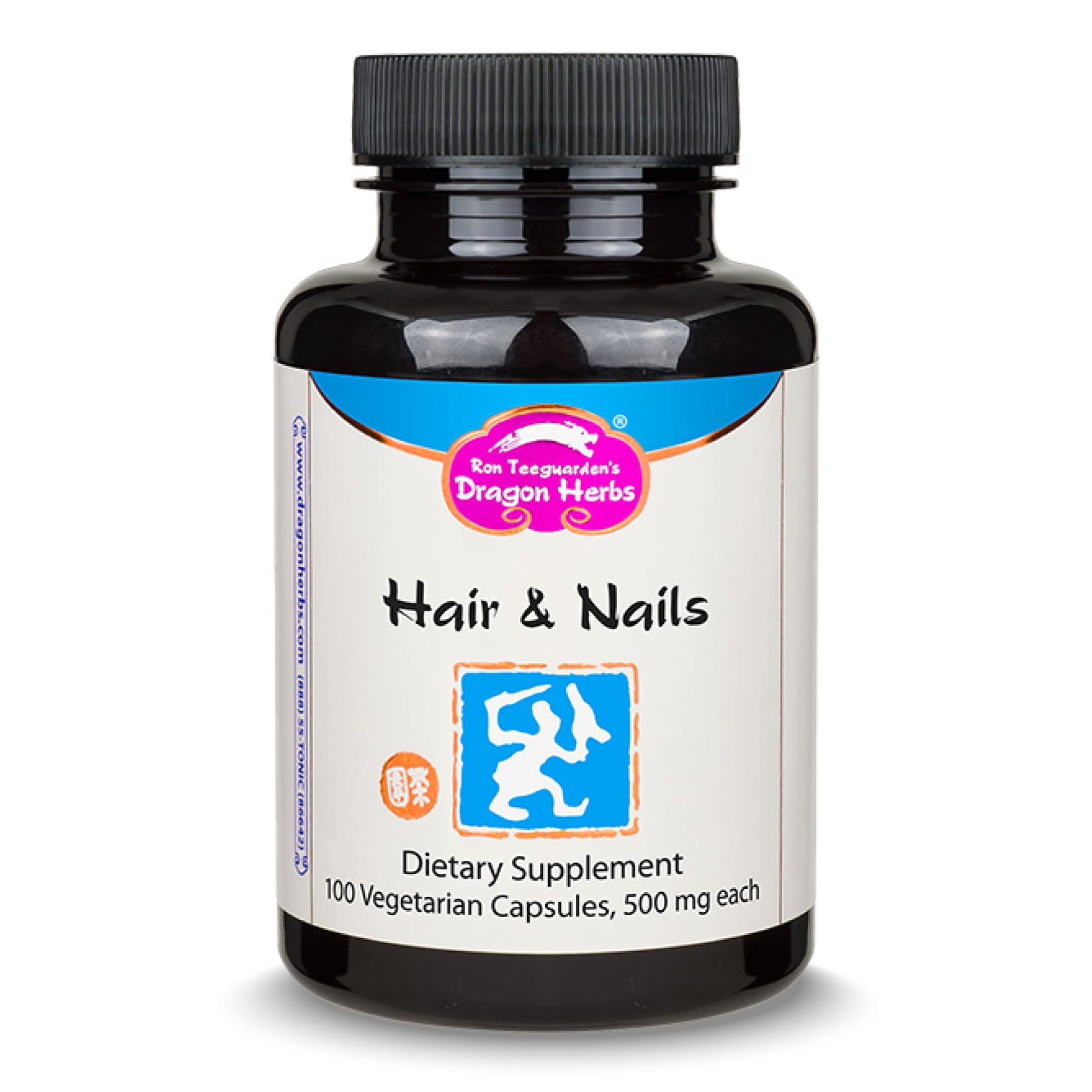 Dragon Herbs Hair and Nails | All Natural Supplement to Support Hair, Nails, Healthy Aging, and Circulation | All Natural Ingredients, Non-GMO (100 Capsules, 500 mg Per Capsule) Dragon Herbs Au supplements