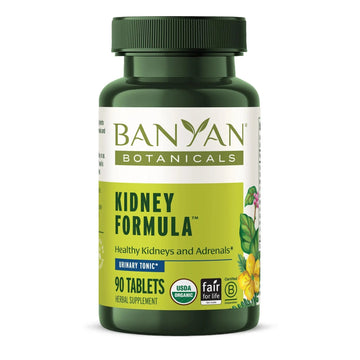 Banyan Botanicals Organic Kidney Formula–Urinary Tract Support & Detox Supplement–Gokshura & Punarnava for Fluid Balance & Systemic Cleansing–Cooling Genitourinary Tonic-90 Tablets-USDA Organic Banyan Botanicals Au supplements