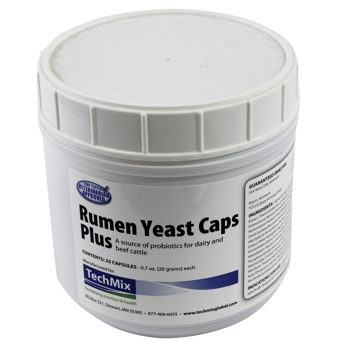 Rumen Yeast Caps, 25 Tablets TECH - MIX INC. Au supplements