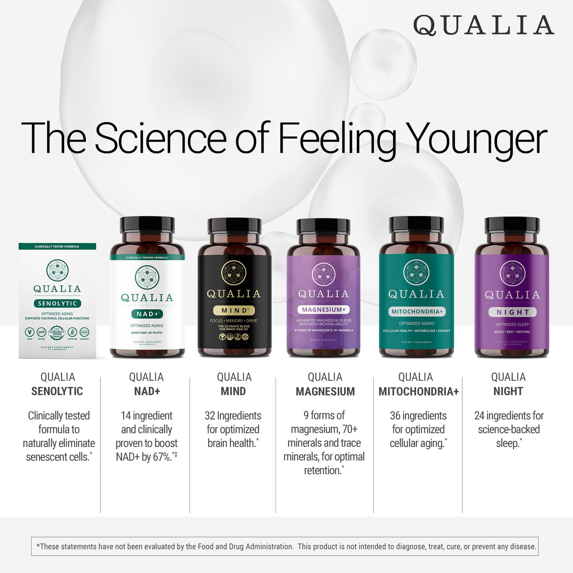 Qualia Mind (Caffeine Free) | The Ultimate Blend for Brain Health* | Doctor-Formulated Nootropic to Fuel Focus & Concentration* | Supports Long Term Brain Health| Maintain Drive & Productivity QUALIA LIFE SCIENCES Au supplements